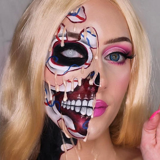 White Mesh Halloween Lens